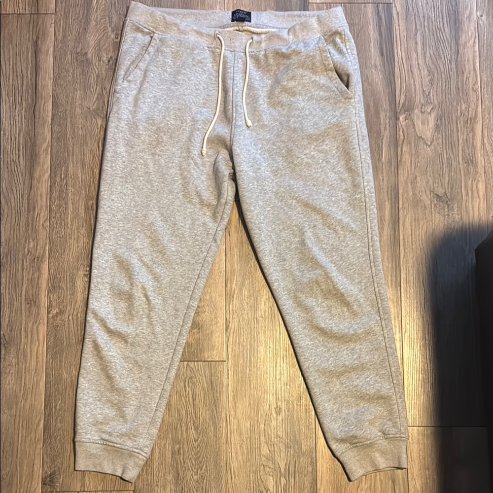 J. Crew Gray Sweatpants with Elastic Cuffs and Drawstring Waist